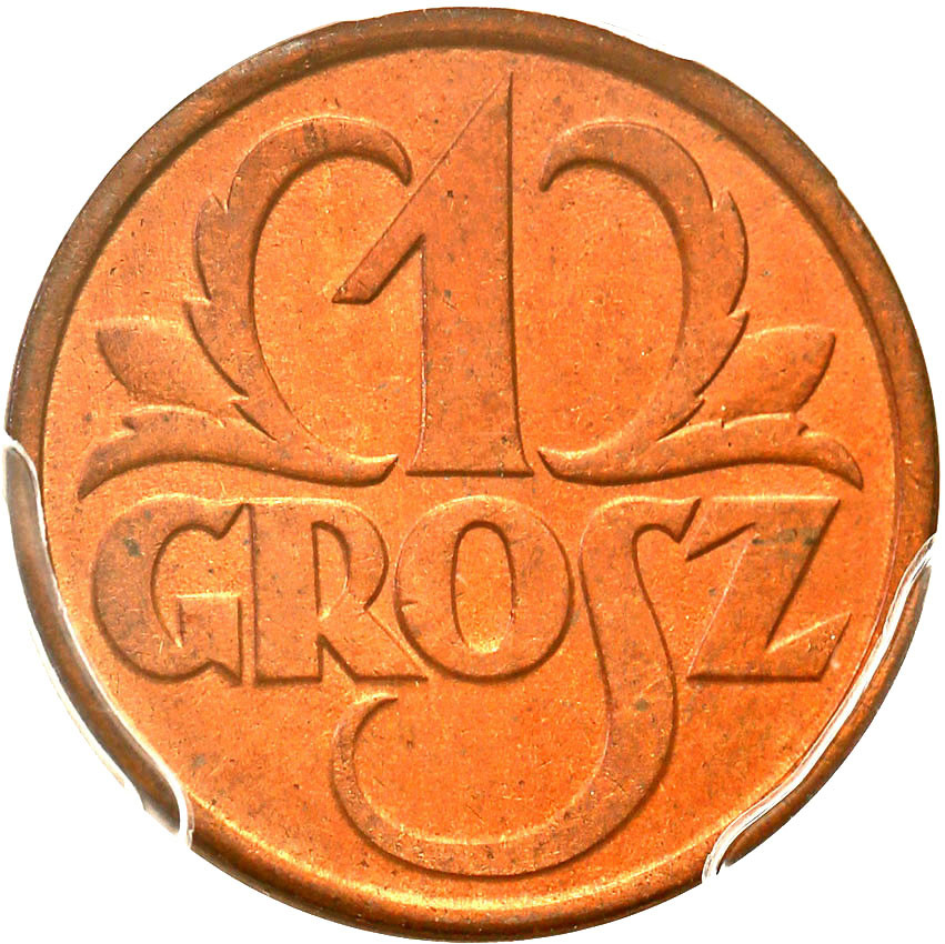 II RP. 1 grosz 1928 PCGS MS66 RD (MAX)